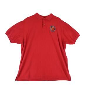Vintage 90s McDonald's Racing Team Men's XL Red Short Sleeve Polo Shirt Made USA